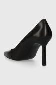 Шкіряні туфлі HUGO Katniss Pump 90 колір чорний 50504354