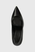Шкіряні туфлі HUGO Katniss Pump 90 колір чорний 50504354