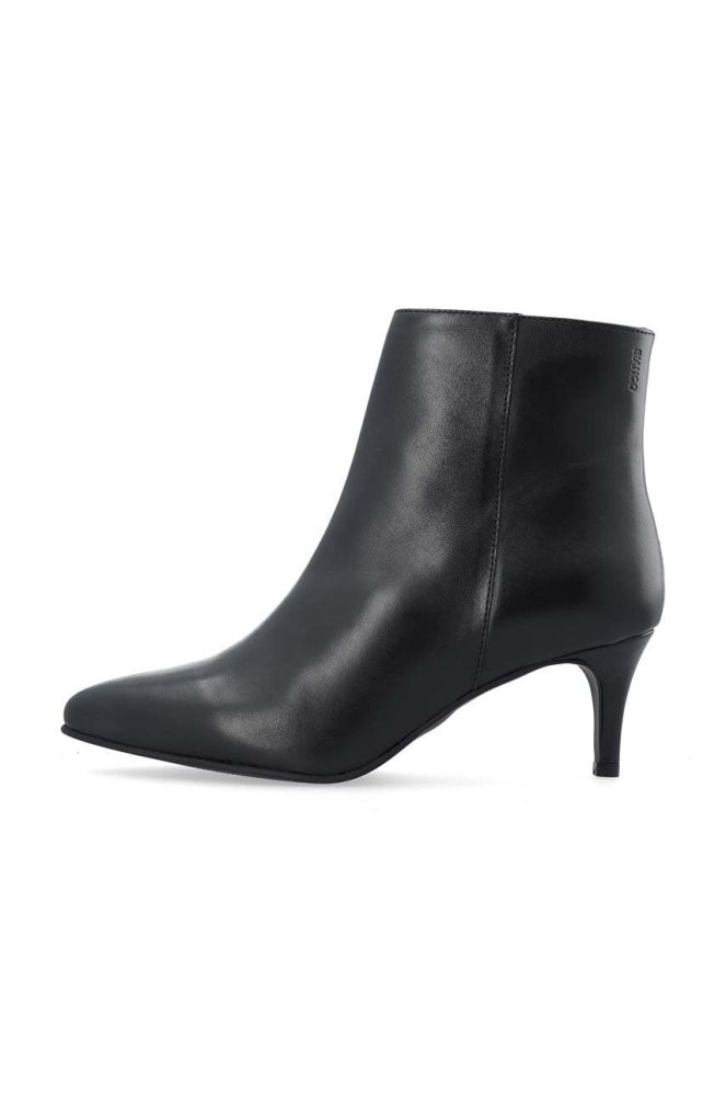 Шкіряні черевики Bianco BIACILLE жіночі колір чорний на шпильці 11300741