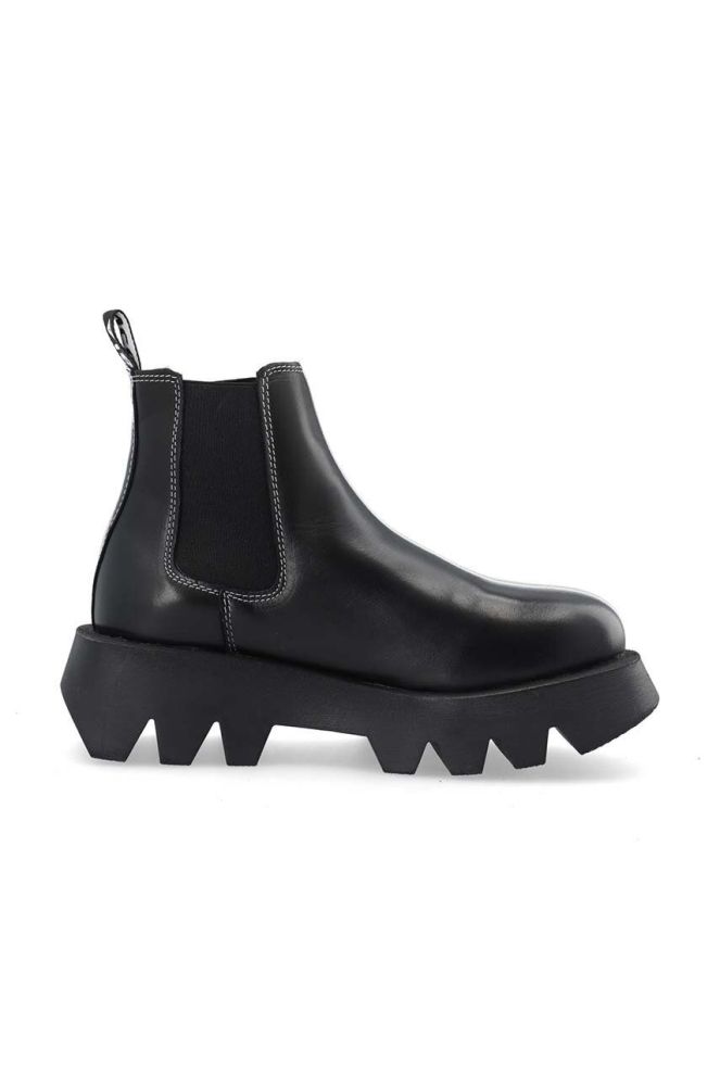 Шкіряні черевики Bianco BIAJOSEFINE жіночі колір чорний на платформі 11300816