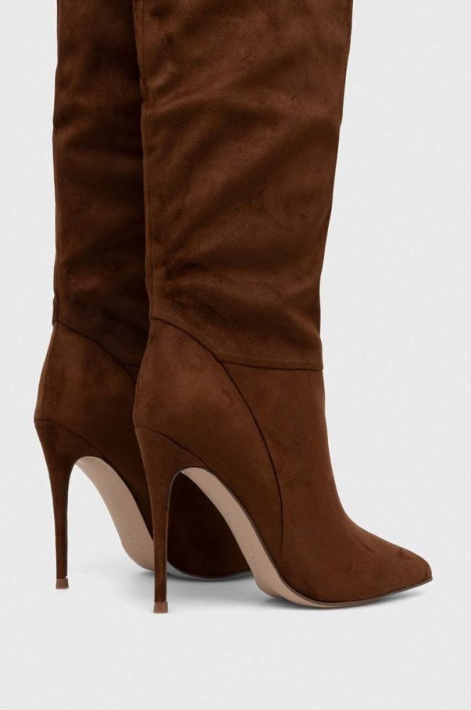 Чоботи Steve Madden Darian жіночі колір коричневий на шпильці SM11002162 фото 3