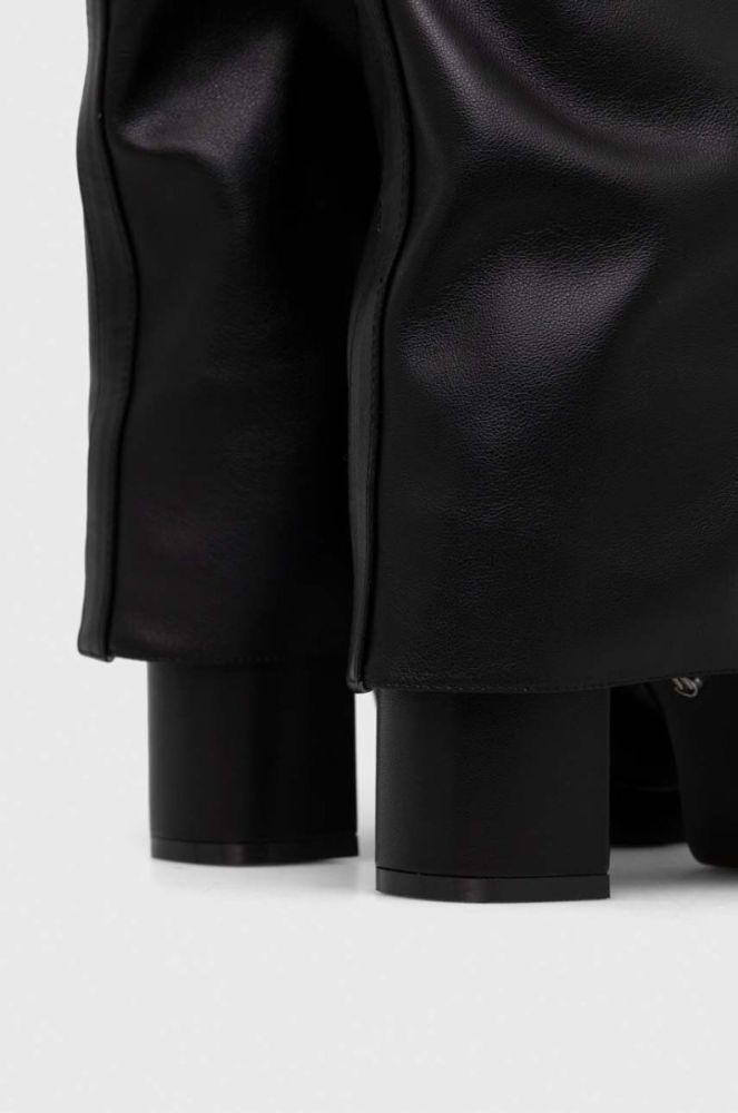 Чоботи Steve Madden Mella жіночі колір чорний каблук блок SM11002692 фото 3