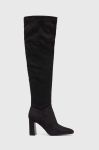 Чоботи Steve Madden Somerville жіночі колір чорний каблук блок SM19000041 Чоботи Steve Madden Somerville жіночі колір чорний каблук блок SM19000041