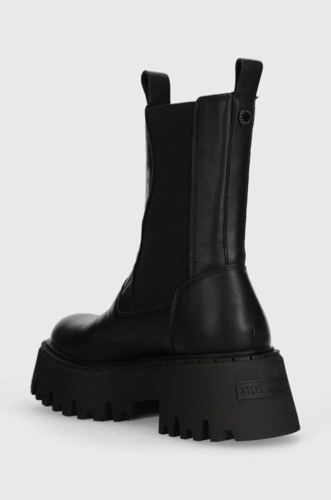 Шкіряні черевики Steve Madden Obtain жіночі колір чорний на плоскому ходу SM11002704 фото 3