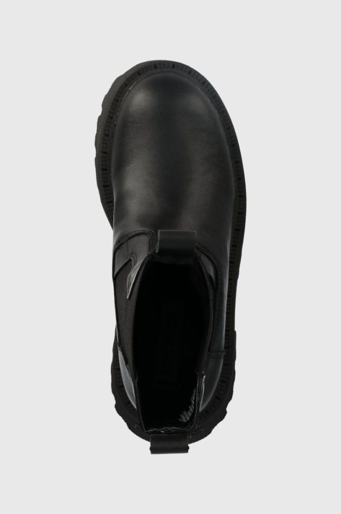 Шкіряні черевики Steve Madden Obtain жіночі колір чорний на плоскому ходу SM11002704 фото 4
