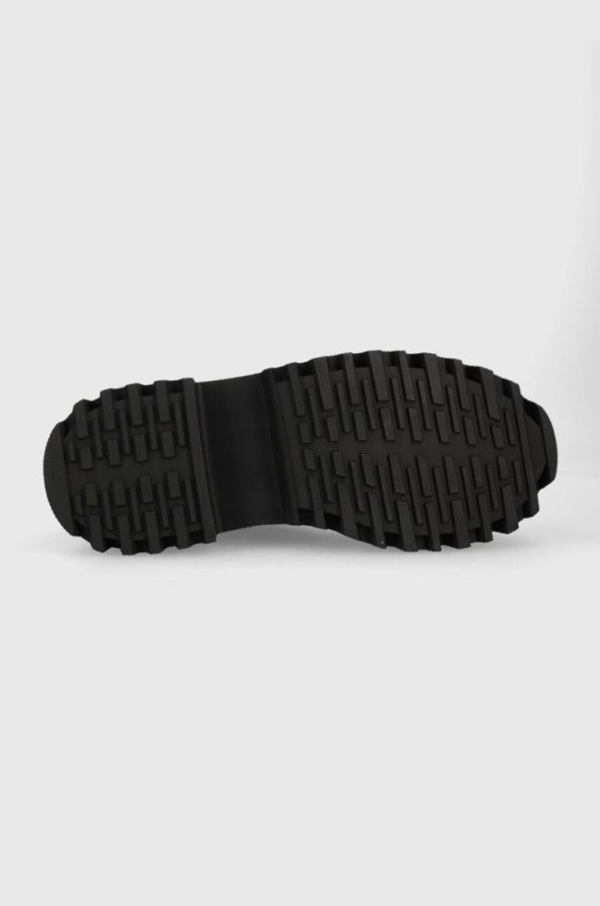 Шкіряні черевики Steve Madden Obtain жіночі колір чорний на плоскому ходу SM11002704 фото 5