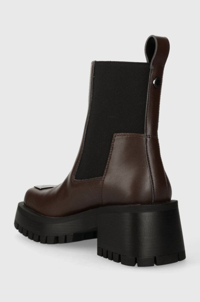 Черевики Steve Madden Sharpen жіночі колір коричневий на платформі SM19000045 фото 3
