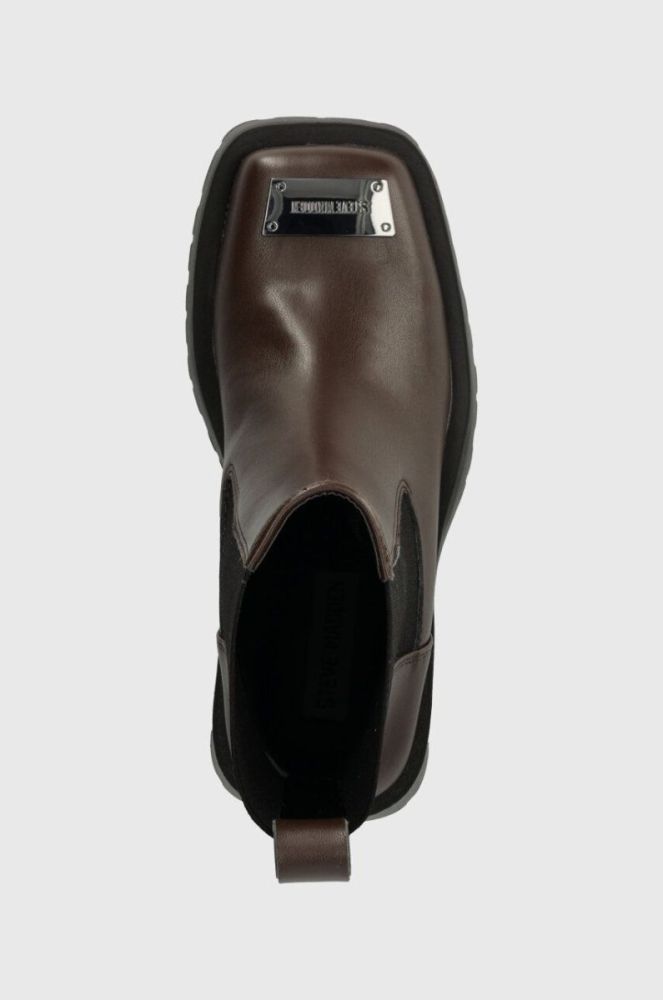 Черевики Steve Madden Sharpen жіночі колір коричневий на платформі SM19000045 фото 4