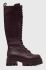 Чоботи Steve Madden Hariet жіночі колір бордовий на платформі SM11002722