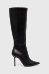 Чоботи Steve Madden In Stereo жіночі колір чорний на шпильці SM11002767 Чоботи Steve Madden In Stereo жіночі колір чорний на шпильці SM11002767