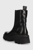 Шкіряні черевики Marc O'Polo жіночі колір чорний на платформі 30918075001100 MM2M3020
