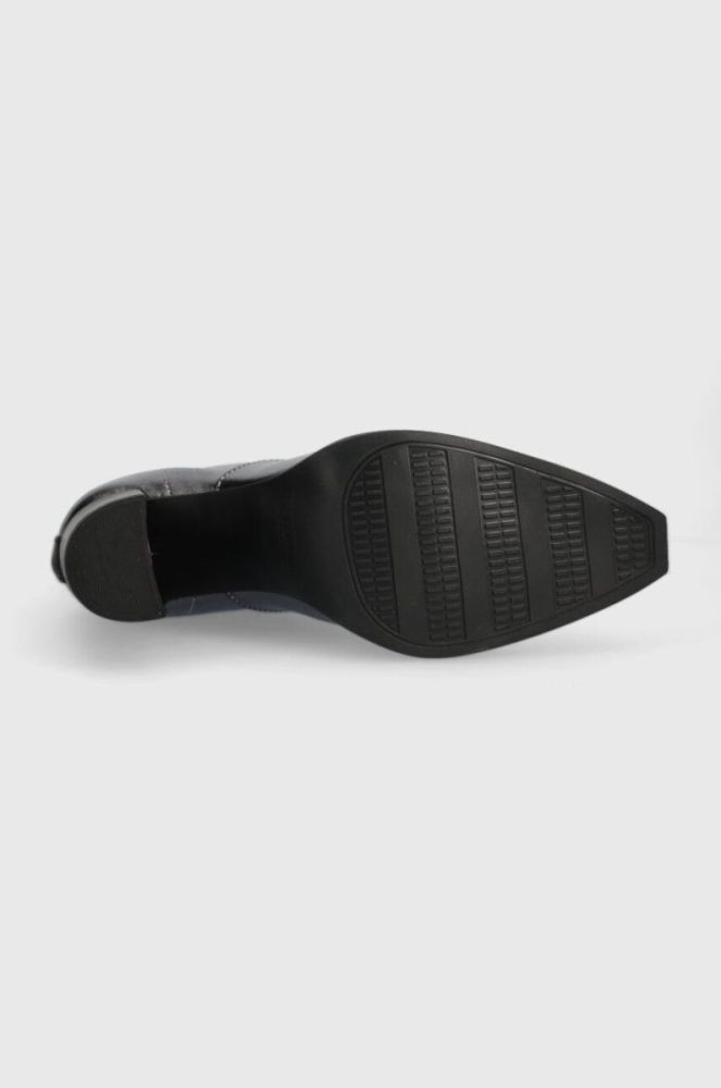 Шкіряні черевики G-Star Raw MYSID MID MET ZIP жіночі колір срібний каблук блок 2341046708.GNMET фото 5