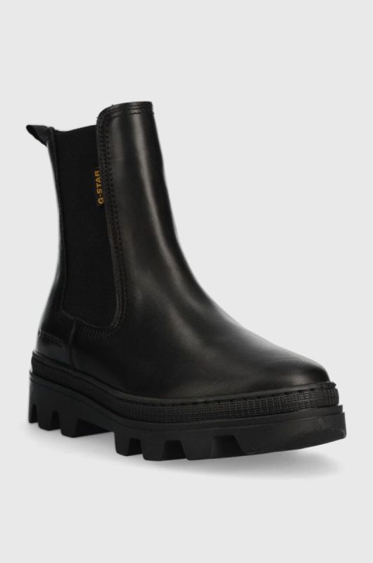 Шкіряні черевики G-Star Raw NOXER CHS LEA жіночі колір чорний на платформі 2241020720.BLK фото 2