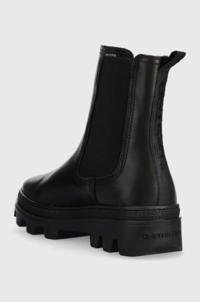 Шкіряні черевики G-Star Raw NOXER CHS LEA жіночі колір чорний на платформі 2241020720.BLK фото 3