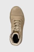 Замшеві черевики G-Star Raw NOXER HGH NUB жіночі колір бежевий на платформі 2141020803.TPE