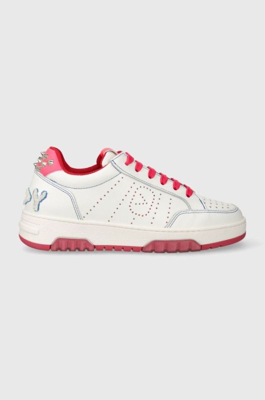Шкіряні кросівки Off Play COMO колір білий COMO 1 WHITE FUXIA STUDS