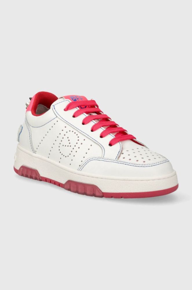 Шкіряні кросівки Off Play COMO колір білий COMO 1 WHITE FUXIA STUDS фото 2