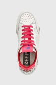 Шкіряні кросівки Off Play COMO колір білий COMO 1 WHITE FUXIA STUDS