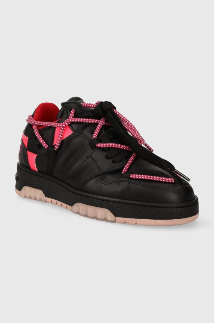 Шкіряні кросівки Off Play SORRENTO колір чорний SORRENTO 1 BLACK, FUCHSIA FLUO