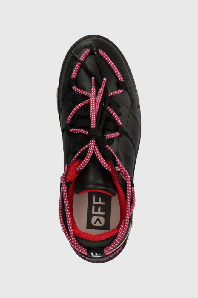 Шкіряні кросівки Off Play SORRENTO колір чорний SORRENTO 1 BLACK, FUCHSIA FLUO фото 4