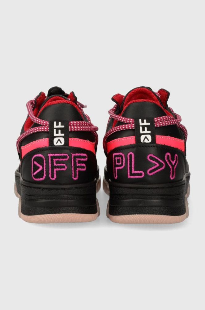 Шкіряні кросівки Off Play SORRENTO колір чорний SORRENTO 1 BLACK, FUCHSIA FLUO фото 6