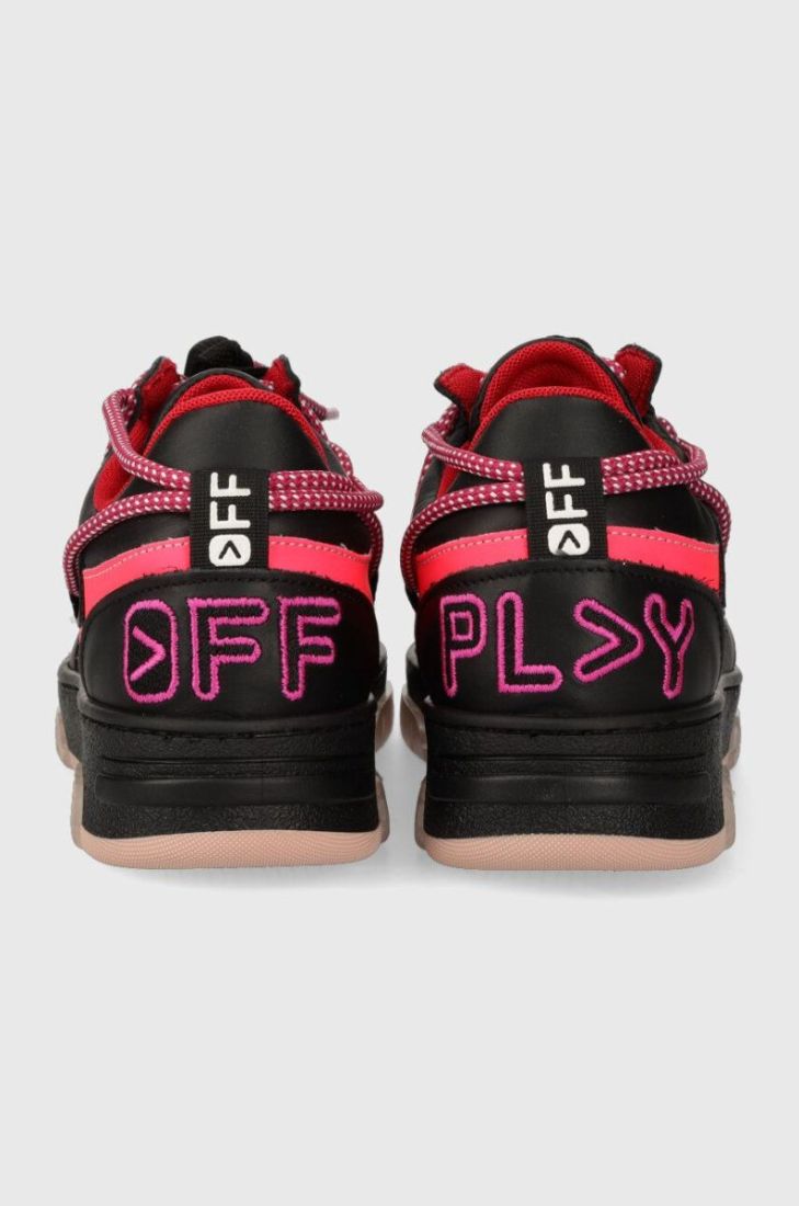 Шкіряні кросівки Off Play SORRENTO колір чорний SORRENTO 1 BLACK, FUCHSIA FLUO