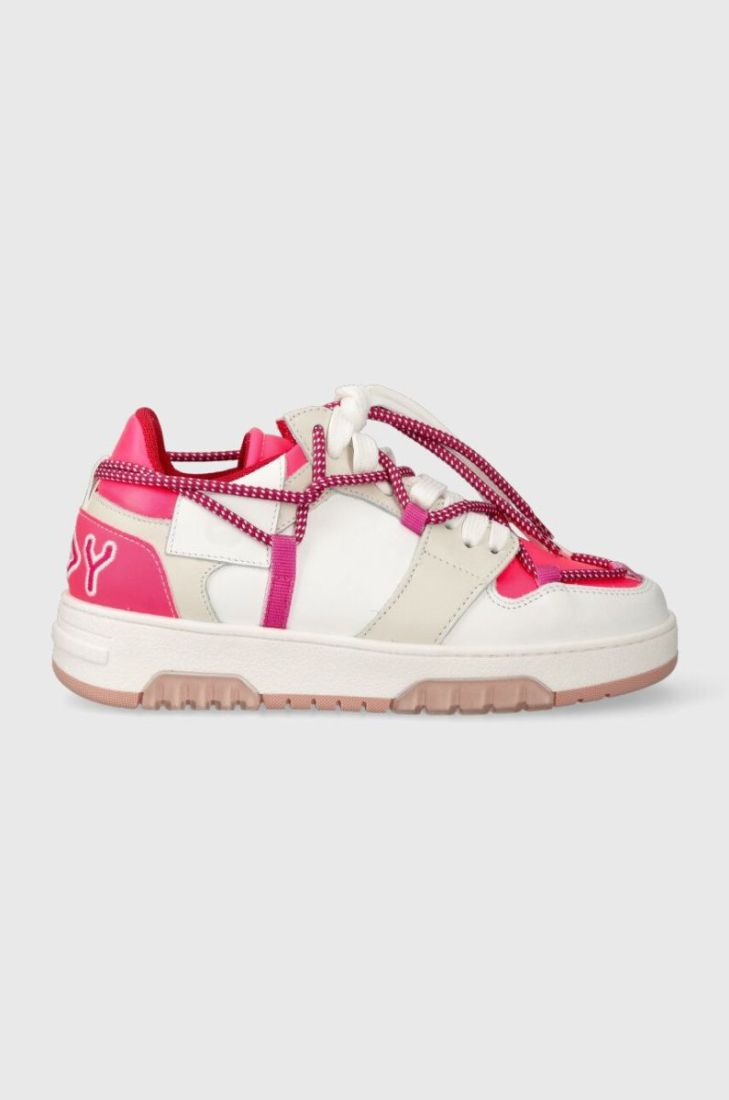 Шкіряні кросівки Off Play SORRENTO колір рожевий SORRENTO 1 WHITE, LATTE, FUCHSIA FLUO