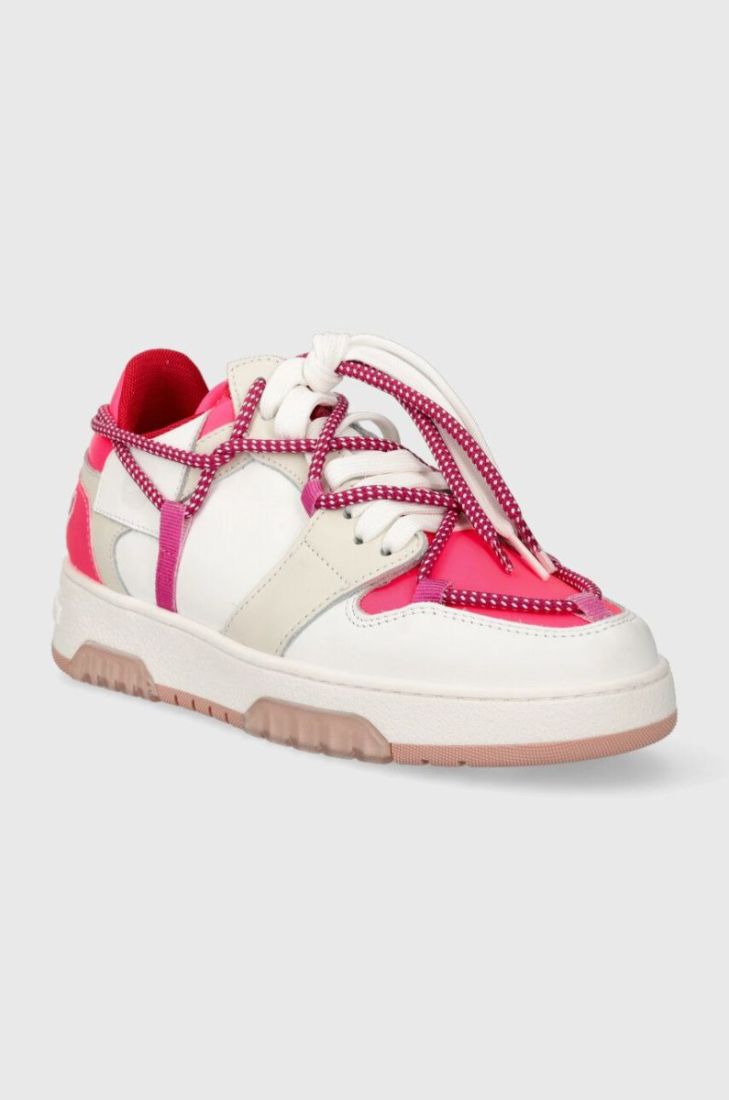 Шкіряні кросівки Off Play SORRENTO колір рожевий SORRENTO 1 WHITE, LATTE, FUCHSIA FLUO