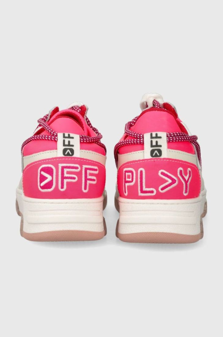 Шкіряні кросівки Off Play SORRENTO колір рожевий SORRENTO 1 WHITE, LATTE, FUCHSIA FLUO