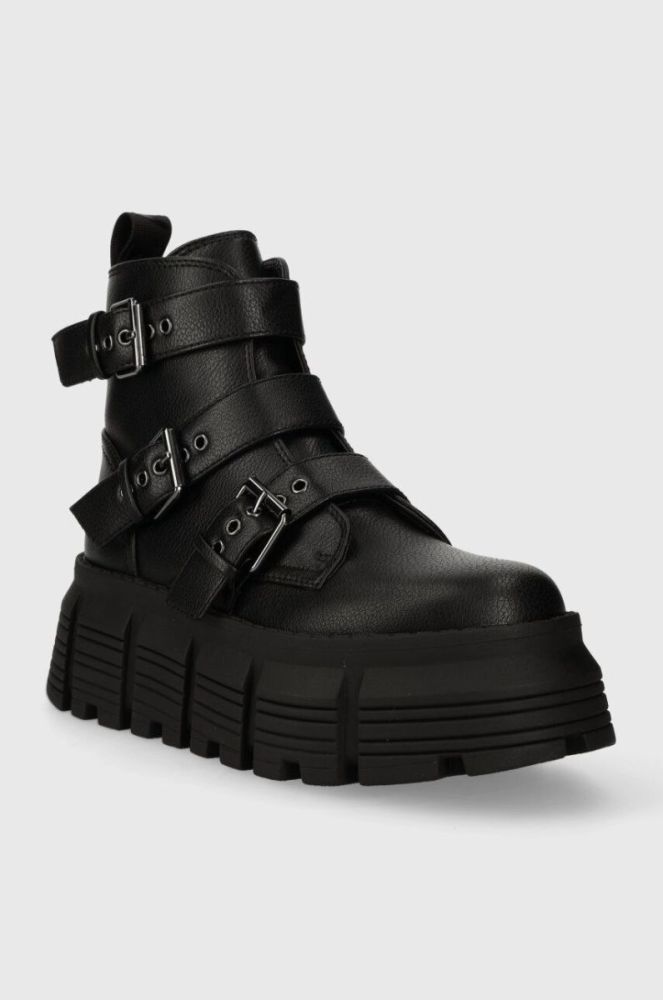 Черевики Buffalo Ava Ankle Boot жіночі колір чорний на платформі злегка утеплена 1224016 фото 2