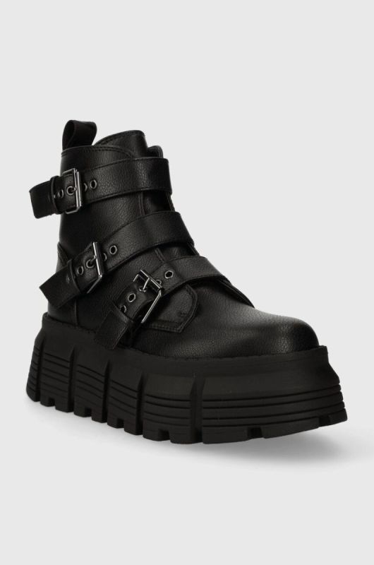 Черевики Buffalo Ava Ankle Boot жіночі колір чорний на платформі злегка утеплена 1224016 фото 2
