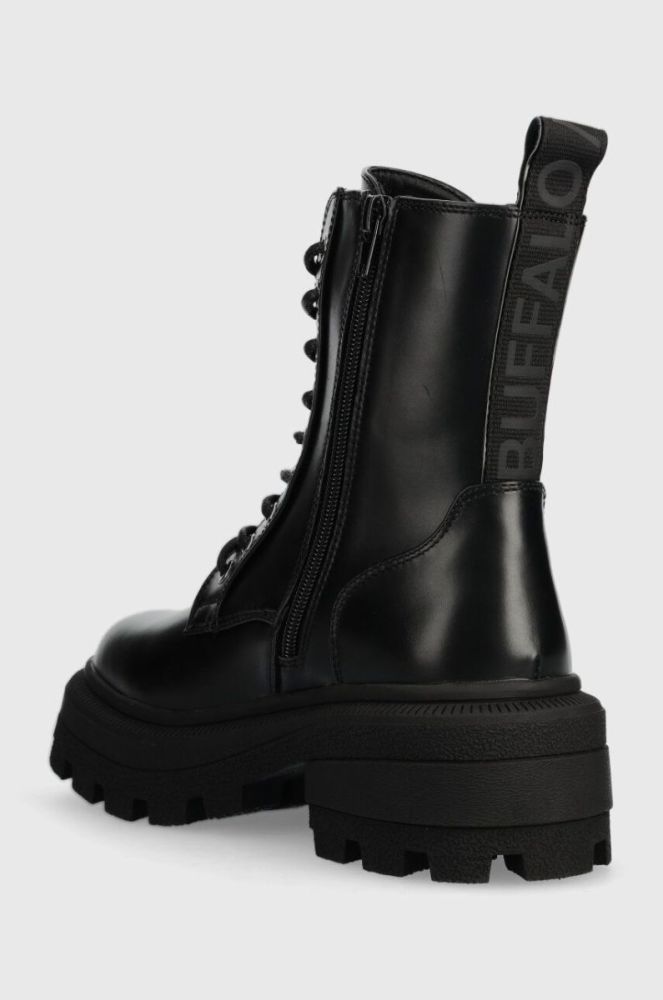 Черевики Buffalo Nabu Lace Up Mid жіночі колір чорний на платформі 1622344 фото 3