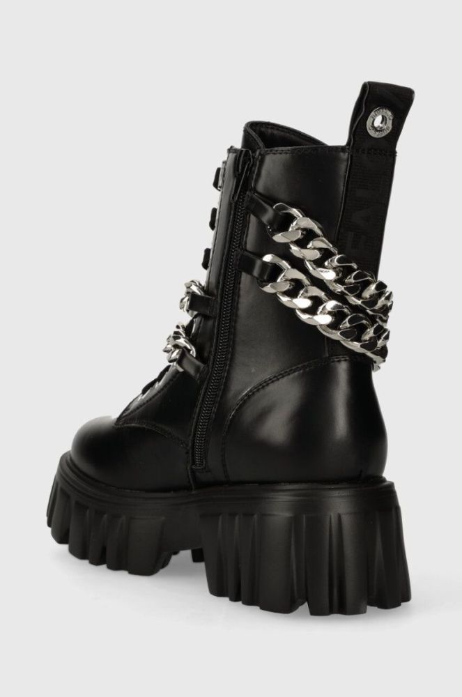 Черевики Buffalo Lion Lace Up T-Chain жіночі колір чорний на платформі злегка утеплена 1622367 фото 3