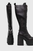 Чоботи Buffalo Killah Lace Up Hi жіночі колір чорний каблук блок 1622377