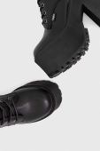 Чоботи Buffalo Killah Lace Up Hi жіночі колір чорний каблук блок 1622377