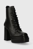 Черевики Buffalo May W Lace Up Boot жіночі колір чорний каблук блок 1220029