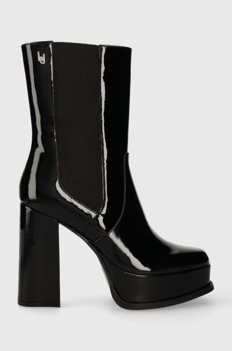 Черевики Liu Jo NAIRA 04 жіночі колір чорний каблук блок SF3161EX00422222 Черевики Liu Jo NAIRA 04 жіночі колір чорний каблук блок SF3161EX00422222