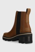 Шкіряні черевики Sorel JOAN NOW CHELSEA жіночі колір коричневий каблук блок 2048451 Шкіряні черевики Sorel JOAN NOW CHELSEA жіночі колір коричневий каблук блок 2048451