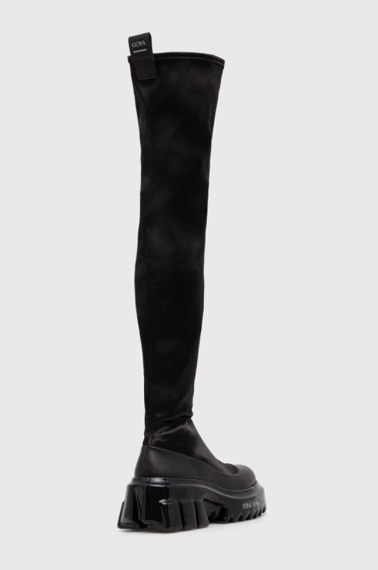 Чоботи Stine Goya Colorado, 1960 Colorado Hybrid Wedge Stretch Boot жіночі колір чорний на платформі SG5463 фото 2