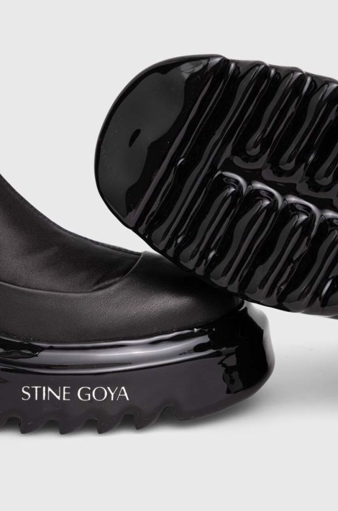 Чоботи Stine Goya Colorado, 1960 Colorado Hybrid Wedge Stretch Boot жіночі колір чорний на платформі SG5463 фото 4