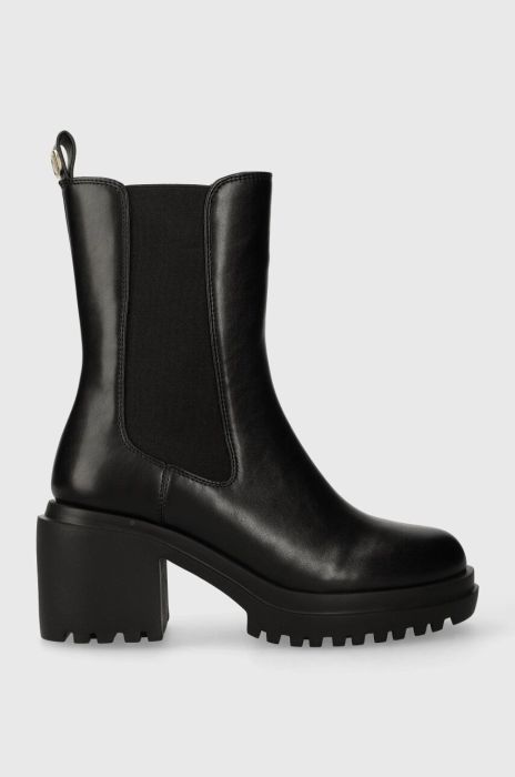 Черевики Twinset жіночі колір чорний каблук блок 232TCT044