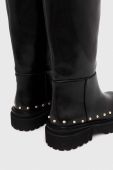 Чоботи Twinset жіночі колір чорний на плоскому ходу 232TCT042