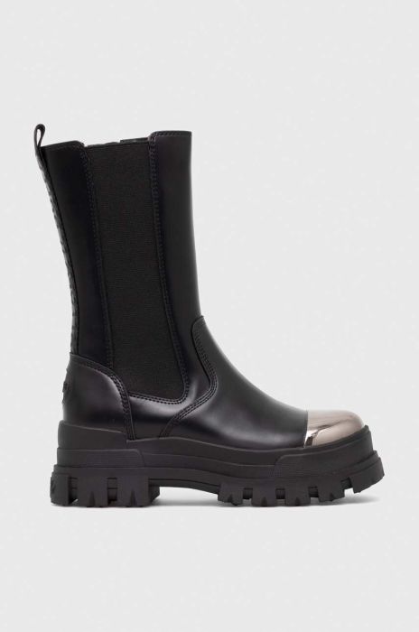 Черевики Buffalo Aspha Clf Steel жіночі колір чорний на платформі 1622317 Черевики Buffalo Aspha Clf Steel жіночі колір чорний на платформі 1622317