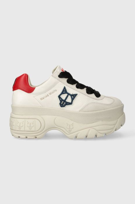 Шкіряні кросівки Naked Wolfe Warrior колір бежевий