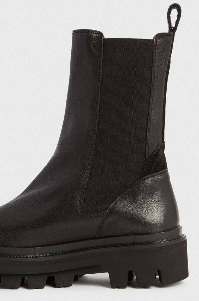 Шкіряні черевики AllSaints Billie жіночі колір чорний на плоскому ходу WF033V фото 5