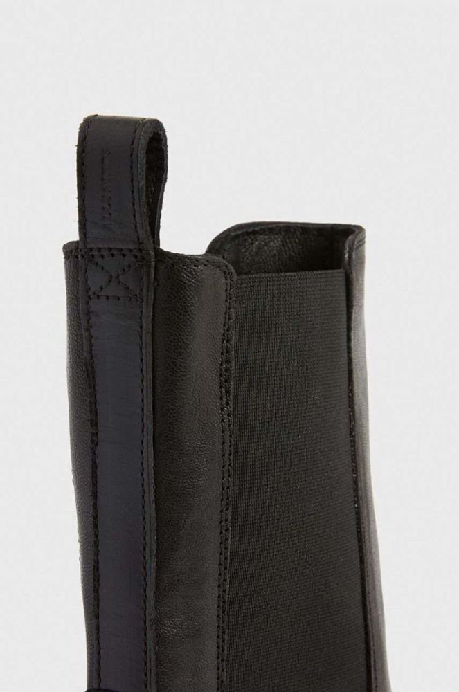 Шкіряні черевики AllSaints Billie жіночі колір чорний на плоскому ходу WF033V фото 6