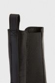 Шкіряні черевики AllSaints Billie жіночі колір чорний на плоскому ходу WF033V Шкіряні черевики AllSaints Billie жіночі колір чорний на плоскому ходу WF033V