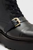 Шкіряні черевики AllSaints Stellar жіночі колір чорний на платформі WF724X Шкіряні черевики AllSaints Stellar жіночі колір чорний на платформі WF724X