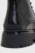 Шкіряні черевики AllSaints Stellar жіночі колір чорний на платформі WF724X Шкіряні черевики AllSaints Stellar жіночі колір чорний на платформі WF724X