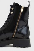 Шкіряні черевики AllSaints Stellar жіночі колір чорний на платформі WF724X Шкіряні черевики AllSaints Stellar жіночі колір чорний на платформі WF724X